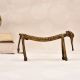 Vintage Brass Small Long Elephant Statue for Home Decor